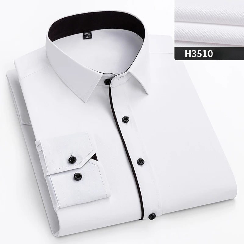 Men’s Slim-Fit Long-Sleeve Business Shirt