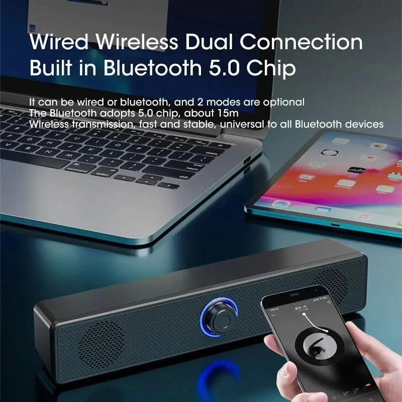 Bluetooth Soundbar for PC, TV & Laptop