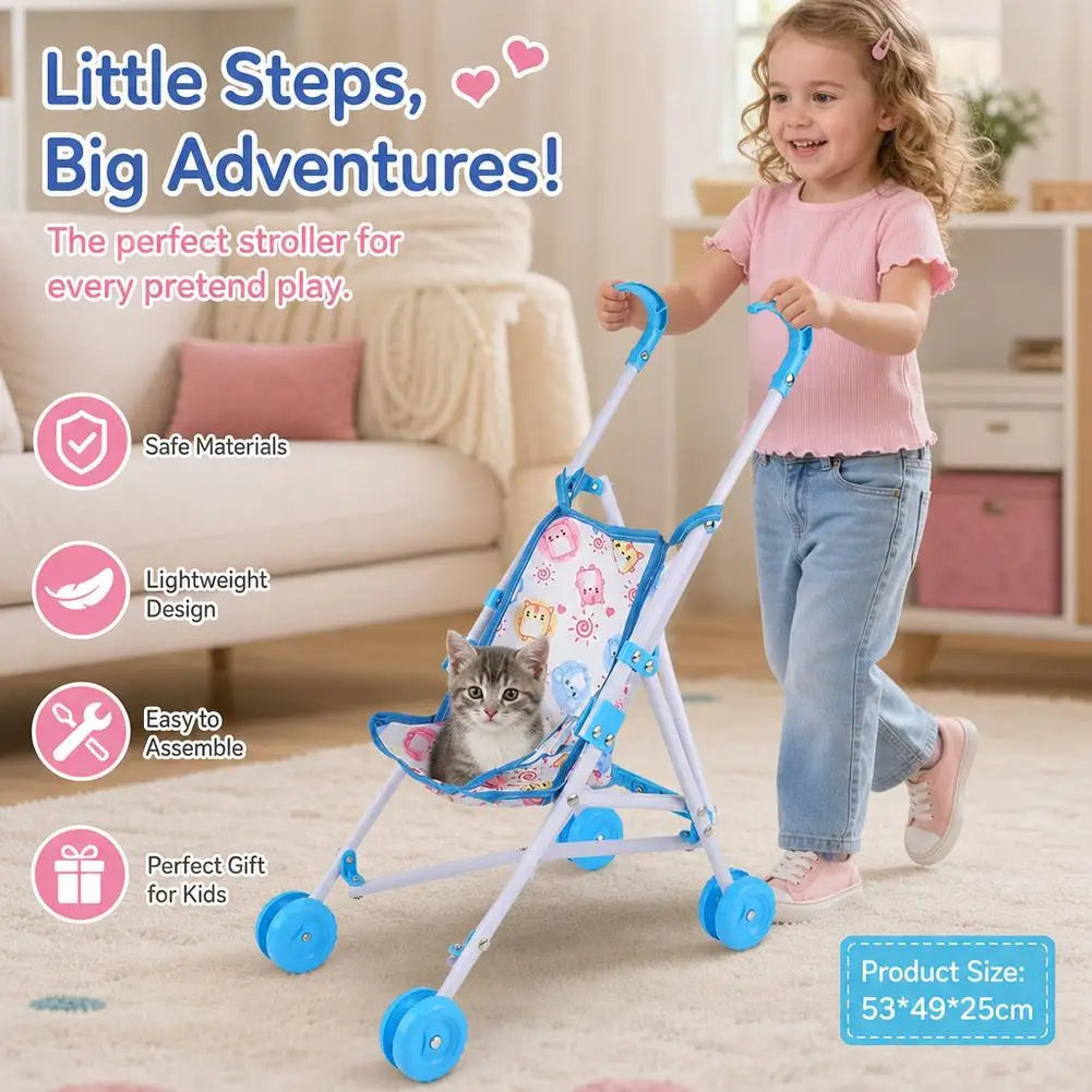 Foldable Doll Stroller Toy