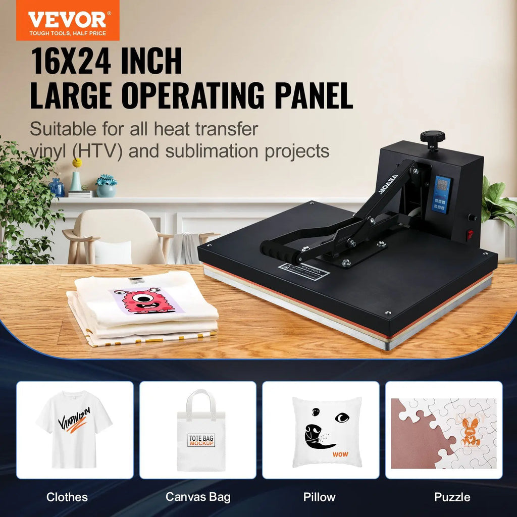 16×24-Inch 1700W Manual Heat Press Machine – 220V