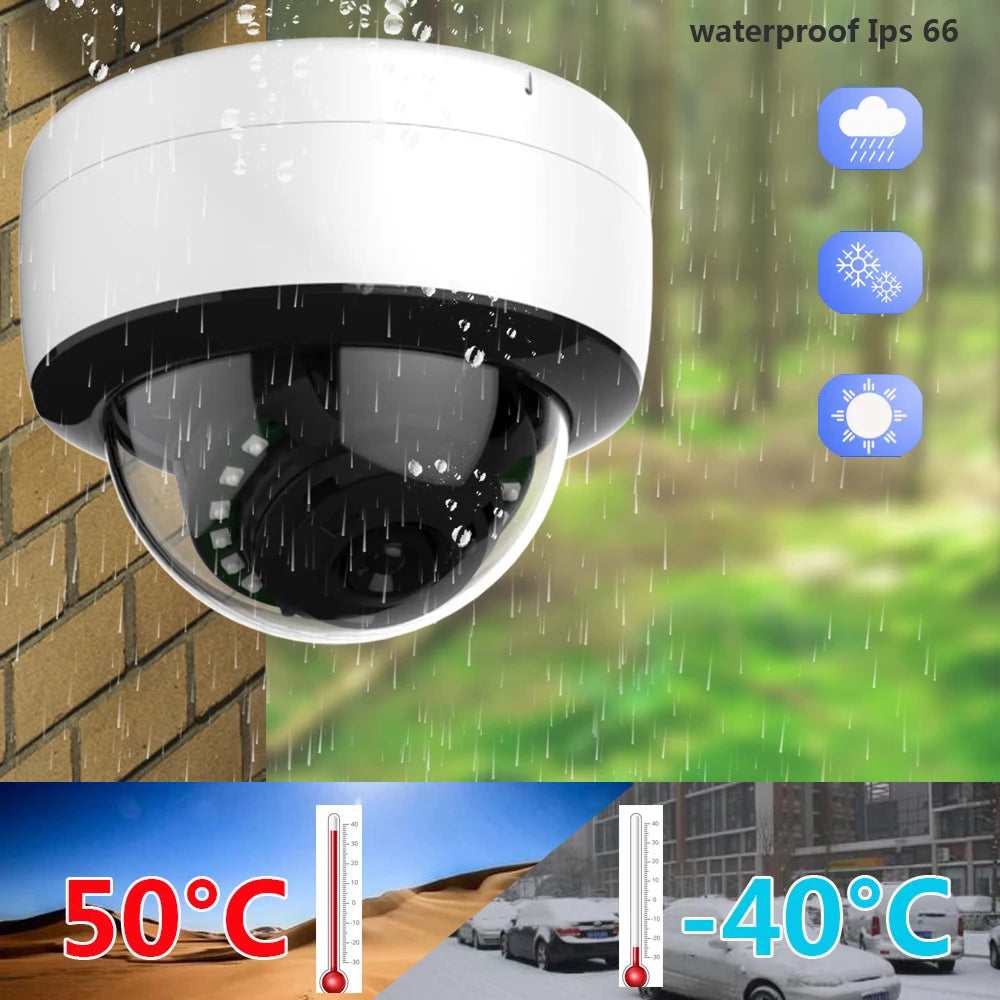 SIMICAM 4MP/5MP/4K Dome IP Camera – PoE/DC12V with Built-In Mic