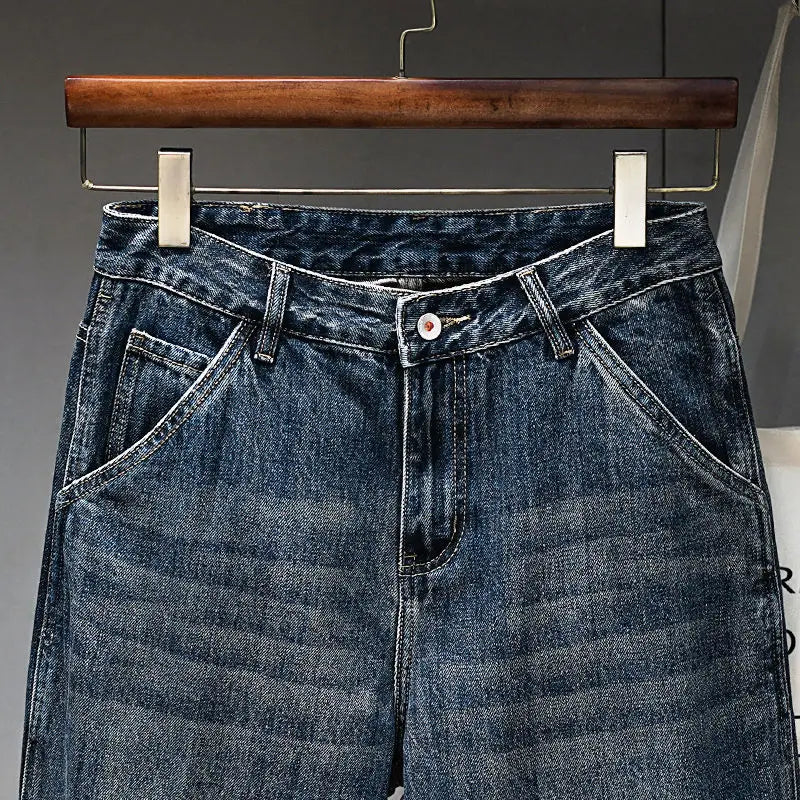Men’s Japanese-Style Denim Cargo Pants