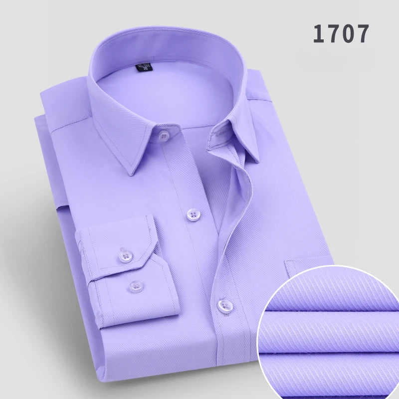 Men’s Slim-Fit Long-Sleeve Business Shirt