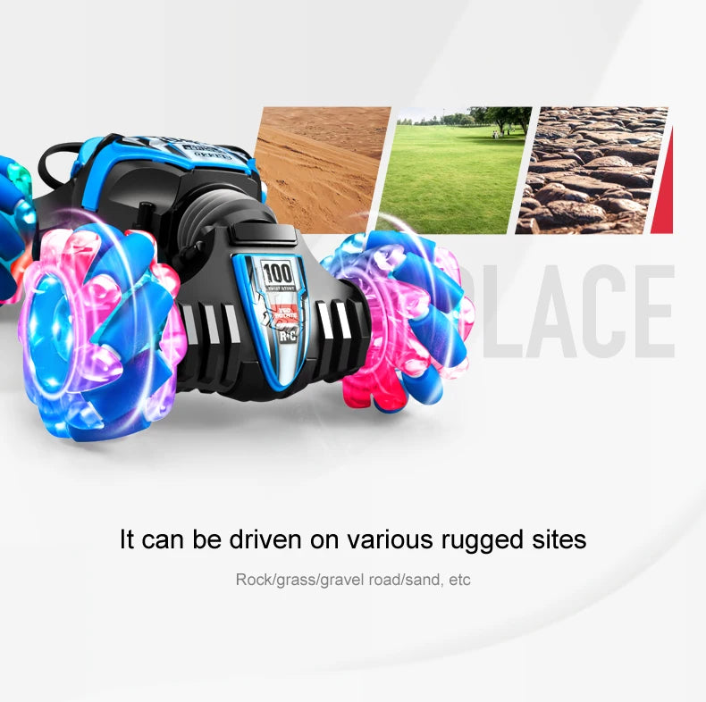 Top RC Stunt Car 2.4G Remote Control Cars RC Watch Gesture Sensor LED Rotation Gift Electronic Toy for Kids Boys