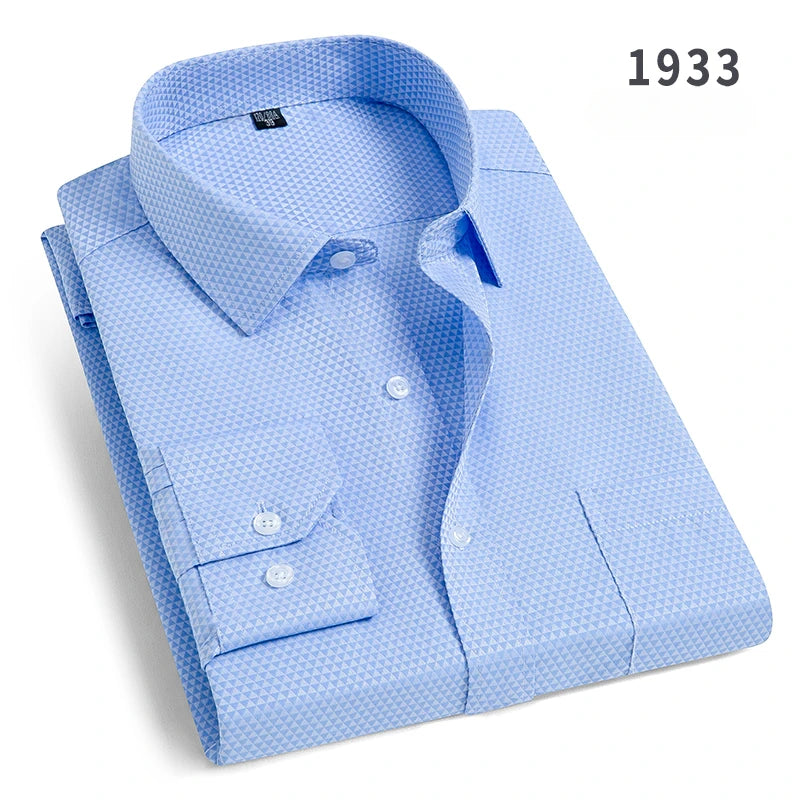 Men’s Slim-Fit Long-Sleeve Business Shirt