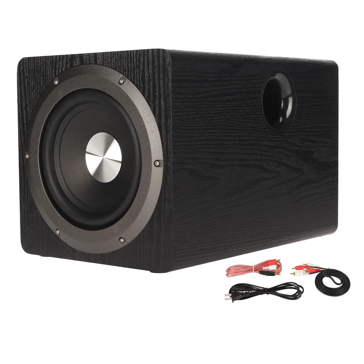 6.5 Inch Powered Subwoofer HiFi 100W High Power Deep Bass Turbocharged Subwoofer Black Subwoofer