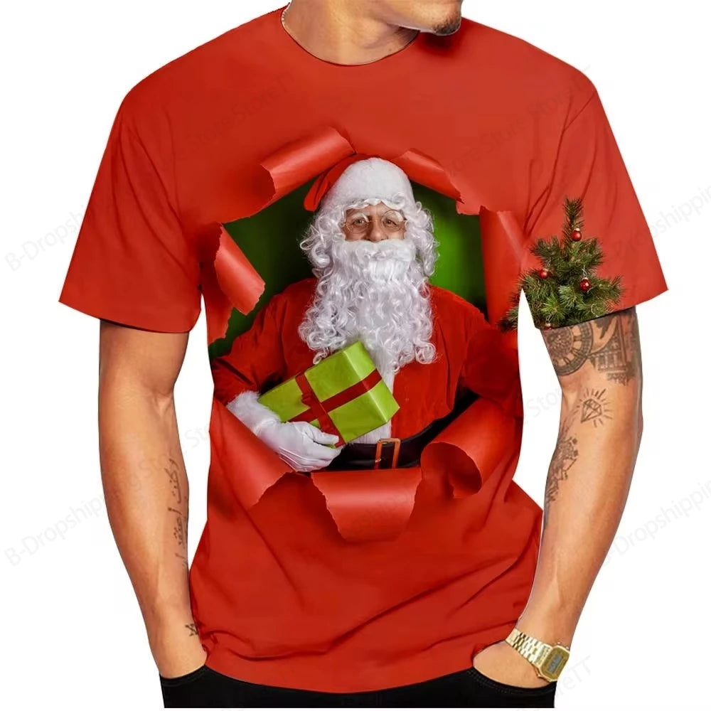 Men’s Santa Claus Christmas Graphic T-Shirt
