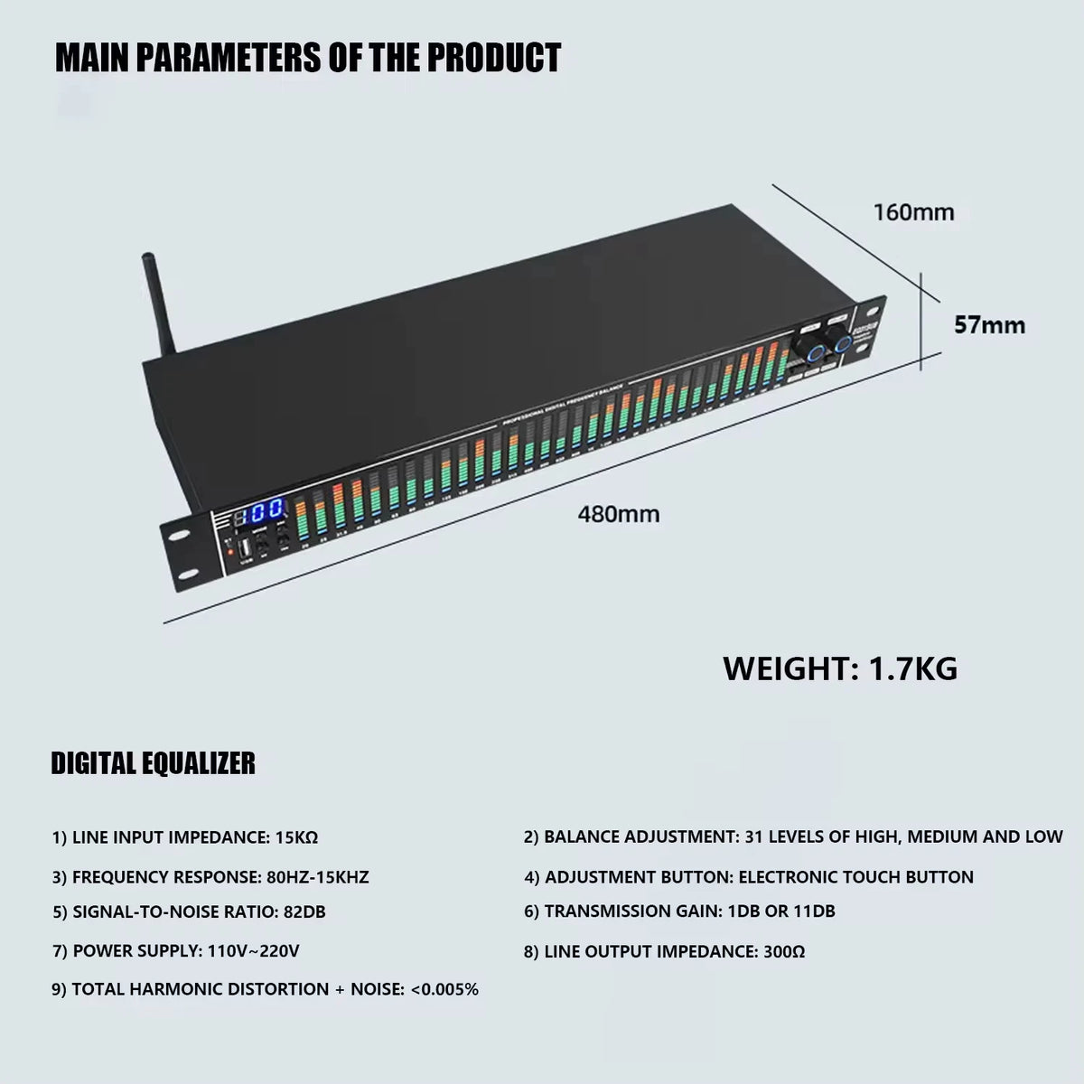 EQ31SUB 31-Band Digital Audio Equalizer