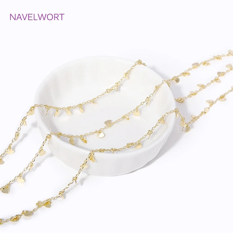 14K Gold-Plated Brass Jewelry-Making Chain