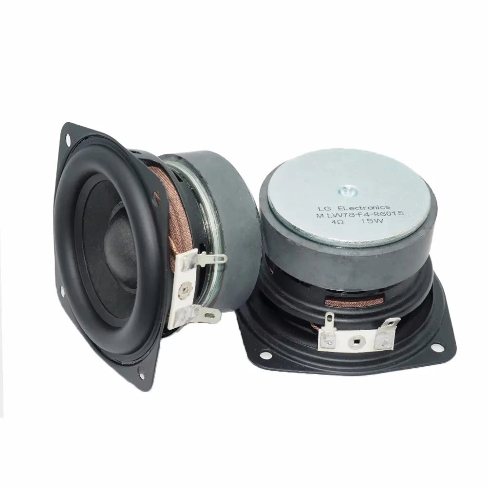 New 3 Inch Subwoofer Speaker 78MM 4 Ohm 15W Convex Cap Bass Square Woofer Dual Magnetic Speaker DIY Bookshelf Home Speakers