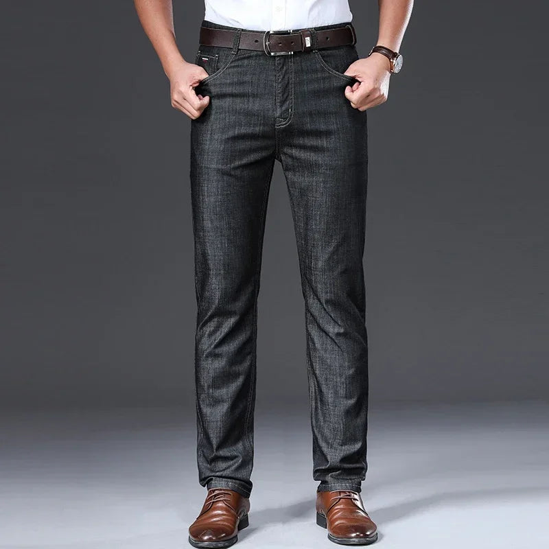 TFETTERS Men’s Straight-Leg Jeans – Black or Blue