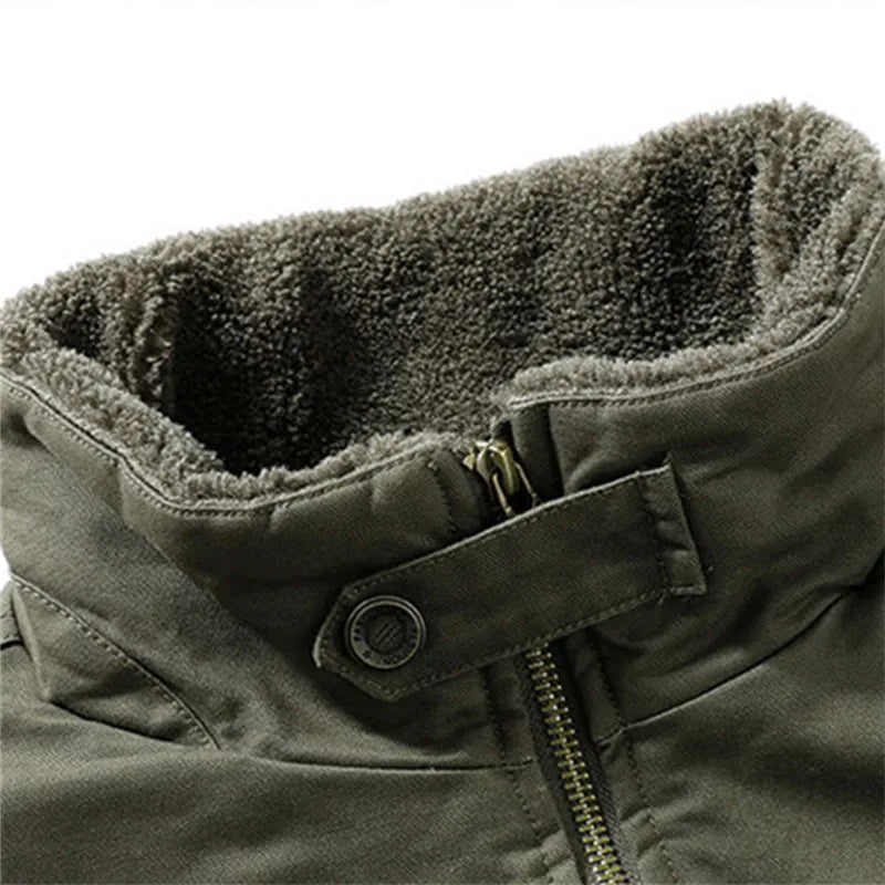 Men’s Vintage Polyester-Lined Zip Jacket