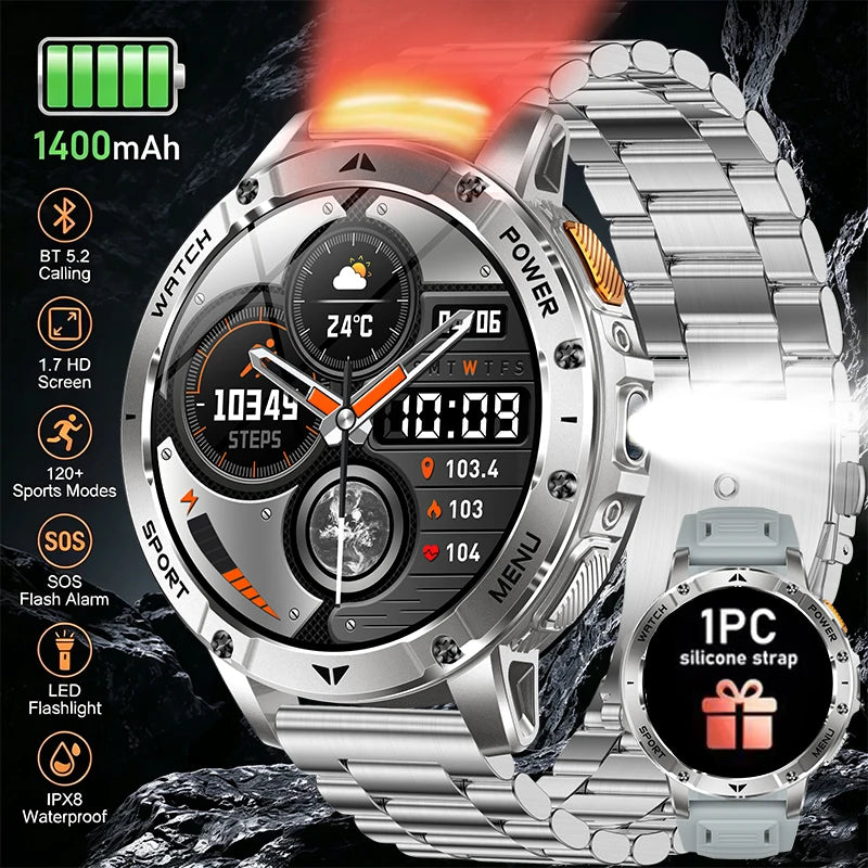 1.7-Inch IPX8 Smart Watch with SOS & Calling