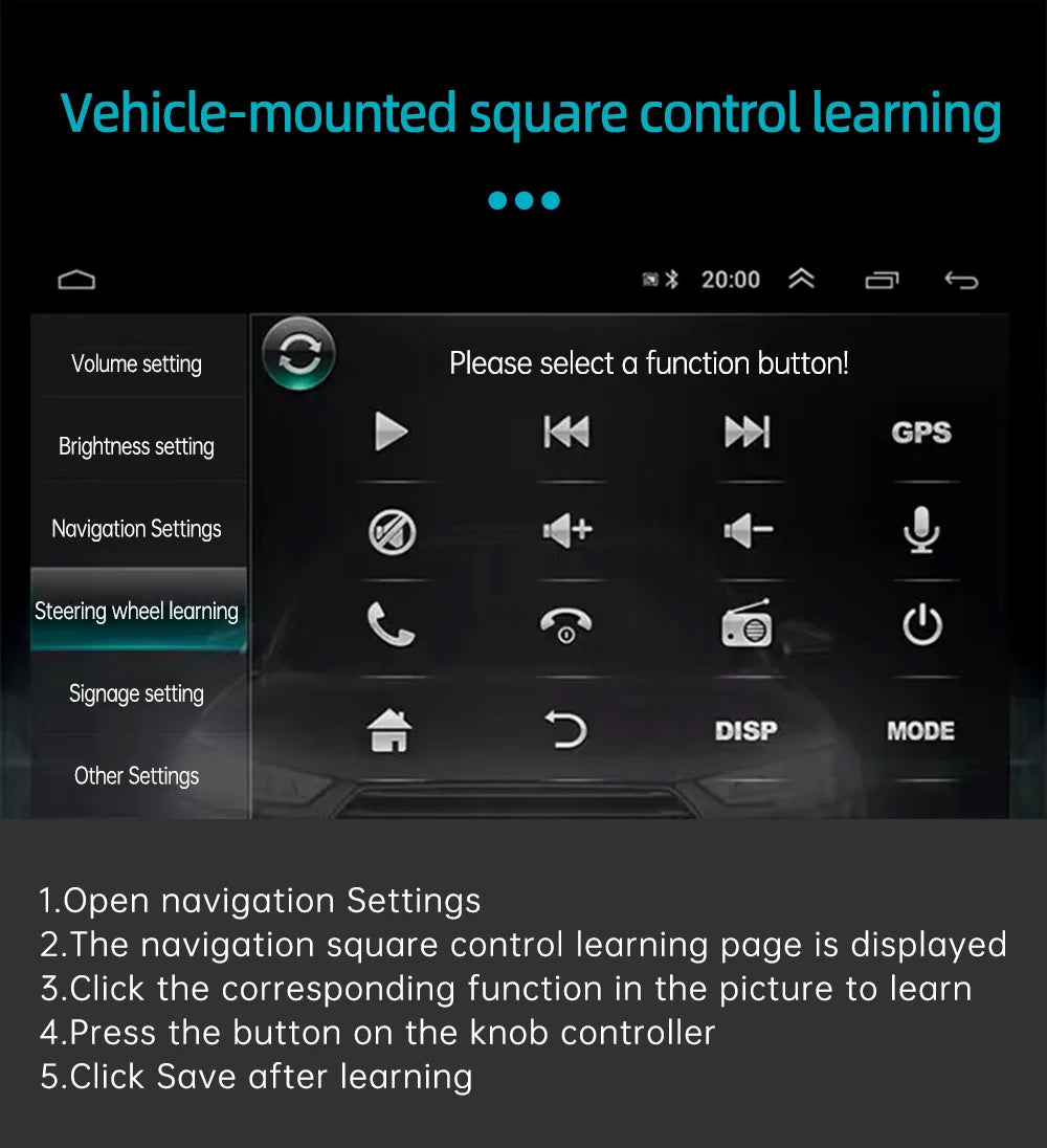Auto Wireless Steering Wheel Control Buttons 6 Keys Handle Remote Controller for Android Radio DVD GPS Multimedia Command Cars