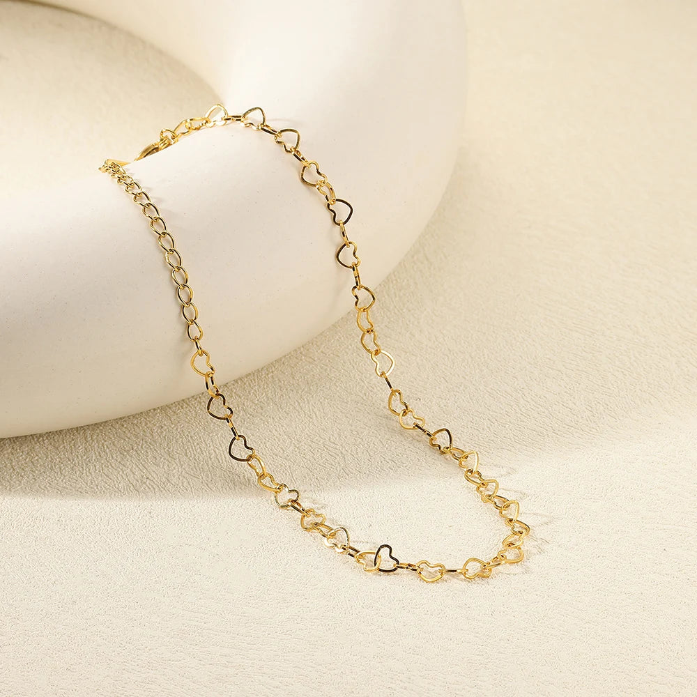 Women’s Stainless Steel Leaf & Heart Anklet