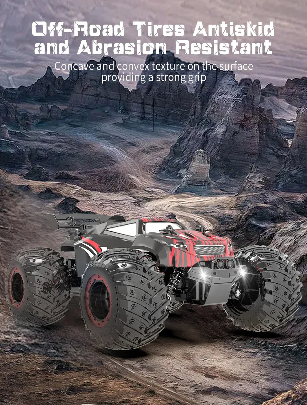 1:18 Remote Control Car 25KM/h with Led Lights 2.4G Inductor RC Off-Road Cars High Speed Brushless Motor Children Toys