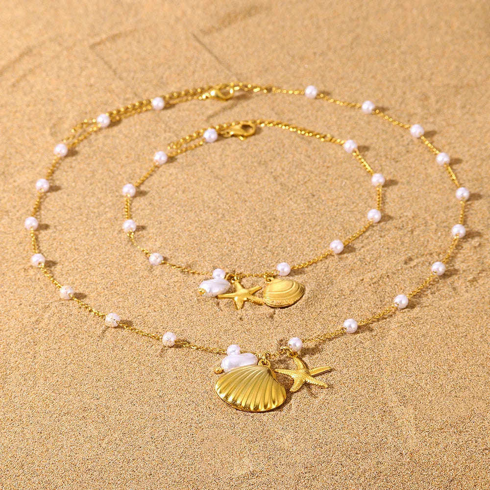 Women’s Stainless Steel Leaf & Heart Anklet
