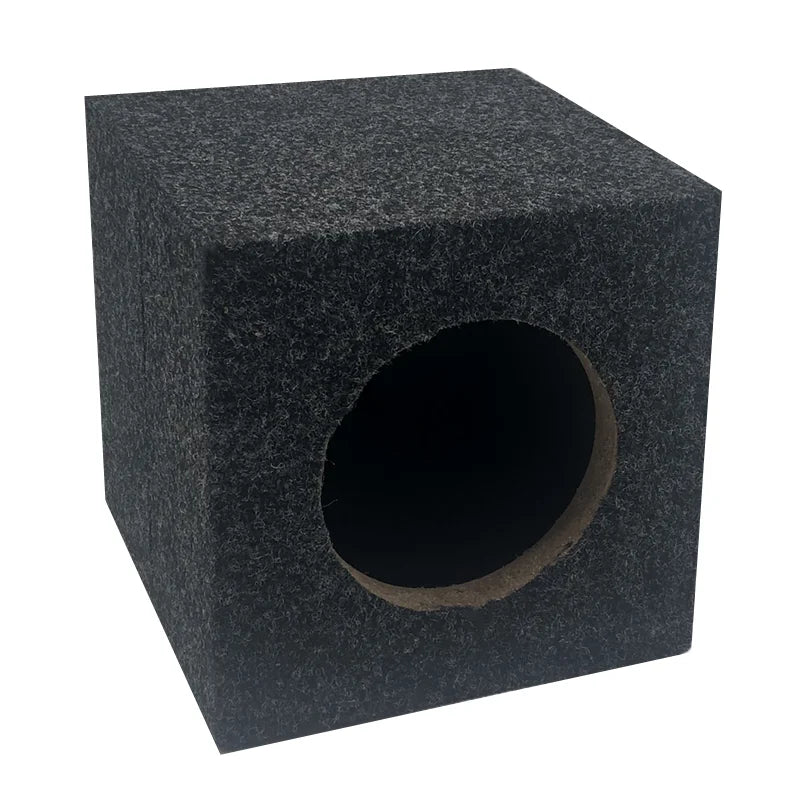 6 Inch 6.5" Speaker Empty Cabinet Wooden  Box Square MDF Felt Shell Car Modified Subwoofer Passive With Terminal
