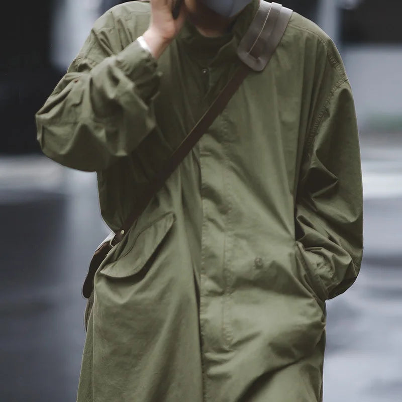 MADEN Men’s Vintage M65 Fishtail Trench Coat