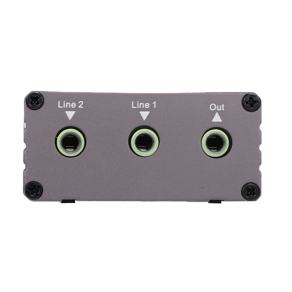 Mezclador/conmutador de audio estéreo de 2 canales y 3,5 mm