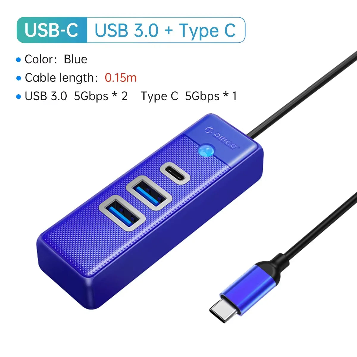 ORICO 5Gbps USB 3.0 Hub – USB-A & USB-C Options