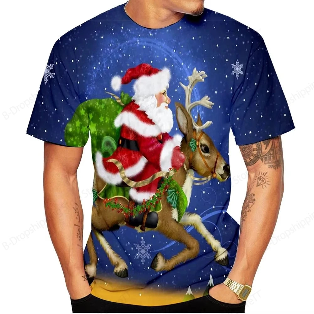 Men’s Santa Claus Christmas Graphic T-Shirt