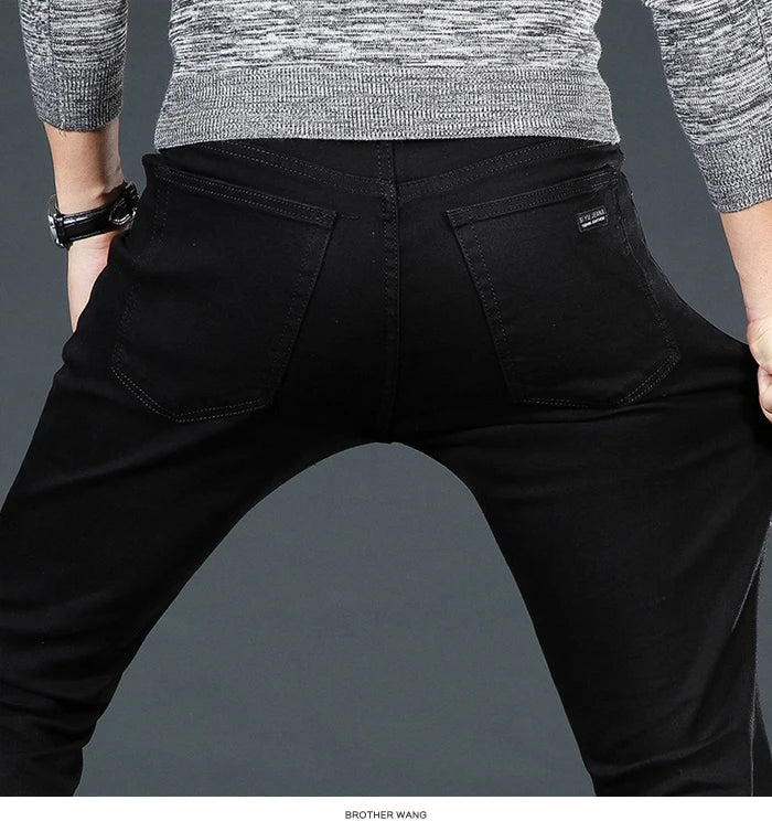 Men’s Black Straight-Leg Denim Jeans