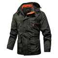 Men’s Hooded Cargo Windbreaker Jacket