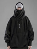 Winter Embroidery Turtleneck Men's Hooded Sweatshirt Japanese Ninja Oversized Hoodies Hip Hop Fleece Pocket Streetwear Y2K Hoody Padilla Innovations LLC