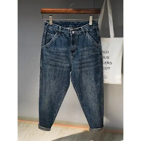 Men’s Japanese-Style Denim Cargo Pants