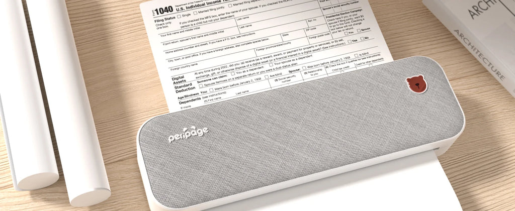 PeriPage 100 Pages Folded A4 Thermal Printer Paper for Long-lasting, 8.5 x 11 Inch for A40 Printer PocketJet HPRT MT800/MT800Q