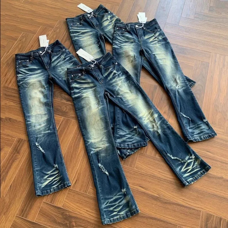 Men’s Vintage Bell-Bottom Denim Pants