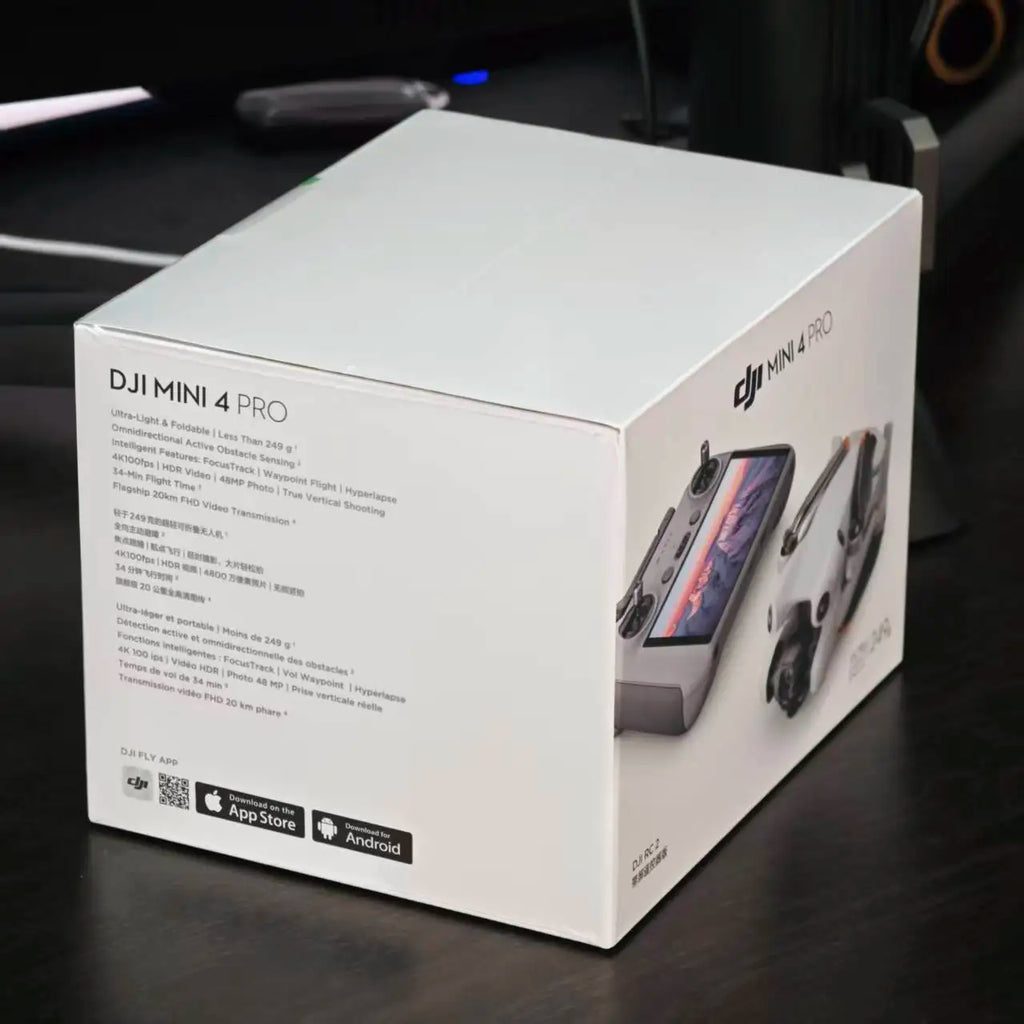 For Mini 4 Pro (RC 2) Beginner-Friendly Plastic Drone Dual Camera AI Tracking 4K Video 34 Min Flight Time 20km Transmission