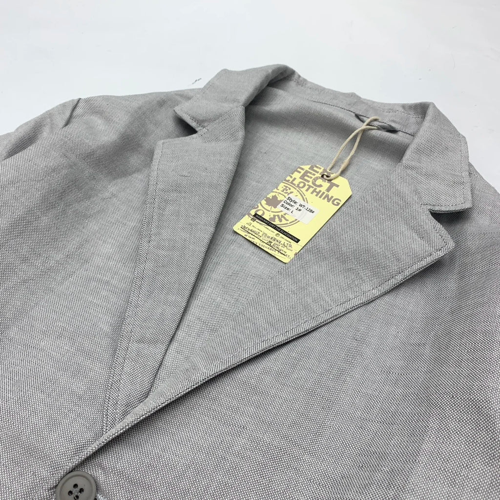 Chaqueta de traje para hombre de algodón y lino estilo japonés