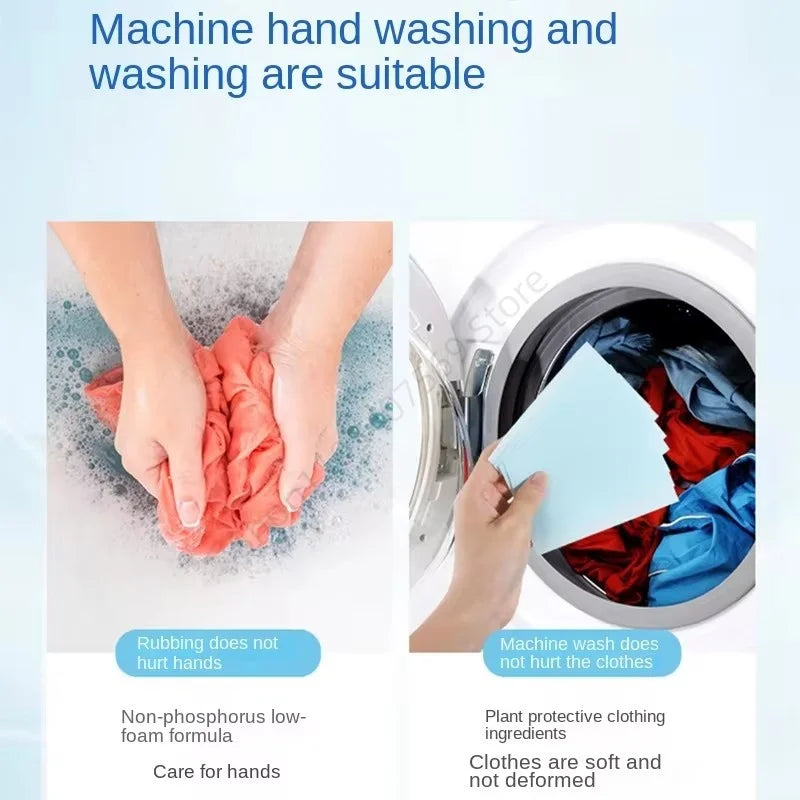 40Pcs  Laundry Tablets Concentrated Washing Powder Laundry Soap Washing Machine Clothing Strong Cleaning Sheets Detergent