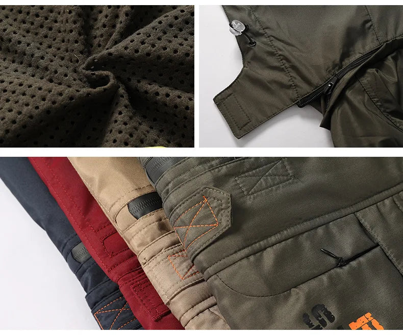 Men’s Hooded Cargo Windbreaker Jacket