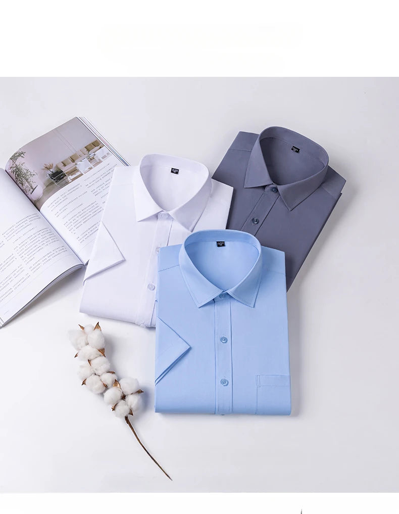 Camisa de vestir entallada de manga larga para hombre