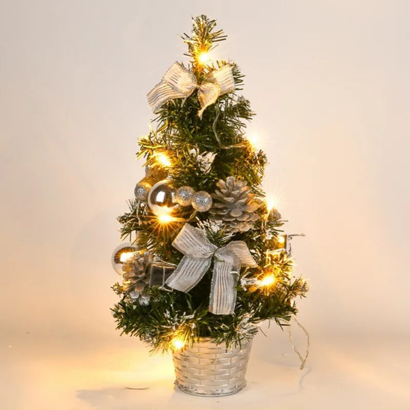 Mini Artificial Christmas Tree – 20/30/40 cm, Lighted & Unlighted Options