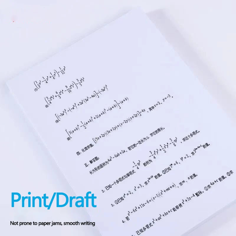 100pcs/lot A4 White Printer Paper Office Suppliesdraft Multi-purpose Business Printing Information Draft Wood Pulp Copy Papers