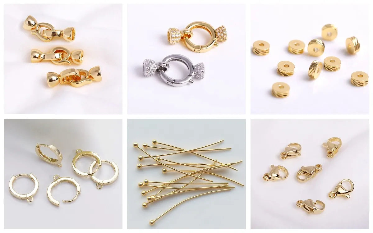 14K Gold-Plated Brass Jewelry-Making Chain