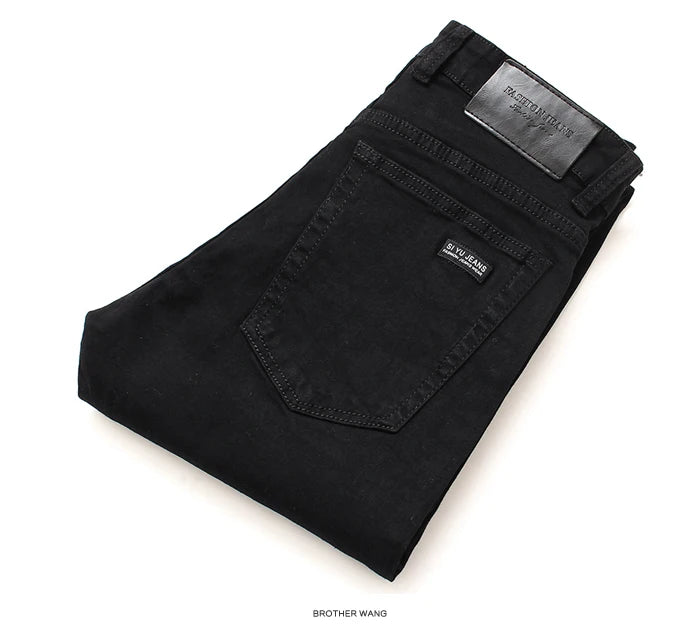 Men’s Black Straight-Leg Denim Jeans