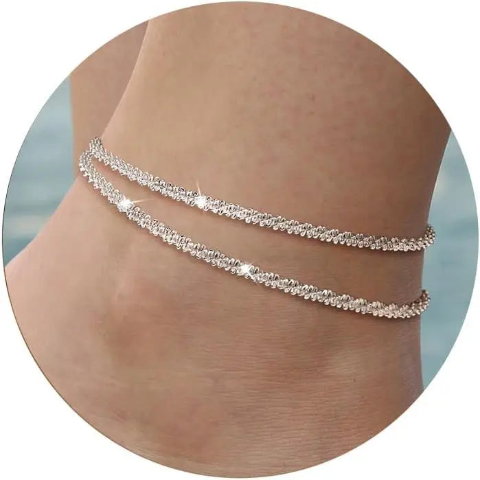 Women’s Layered Gold/Silver Anklet