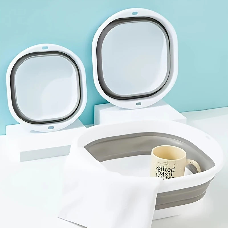 One3Set of Foldable Basins, A Multifunctional Basin, Used for Washing Your Face in Dormitories and at Home, Laundry and Vegetabl