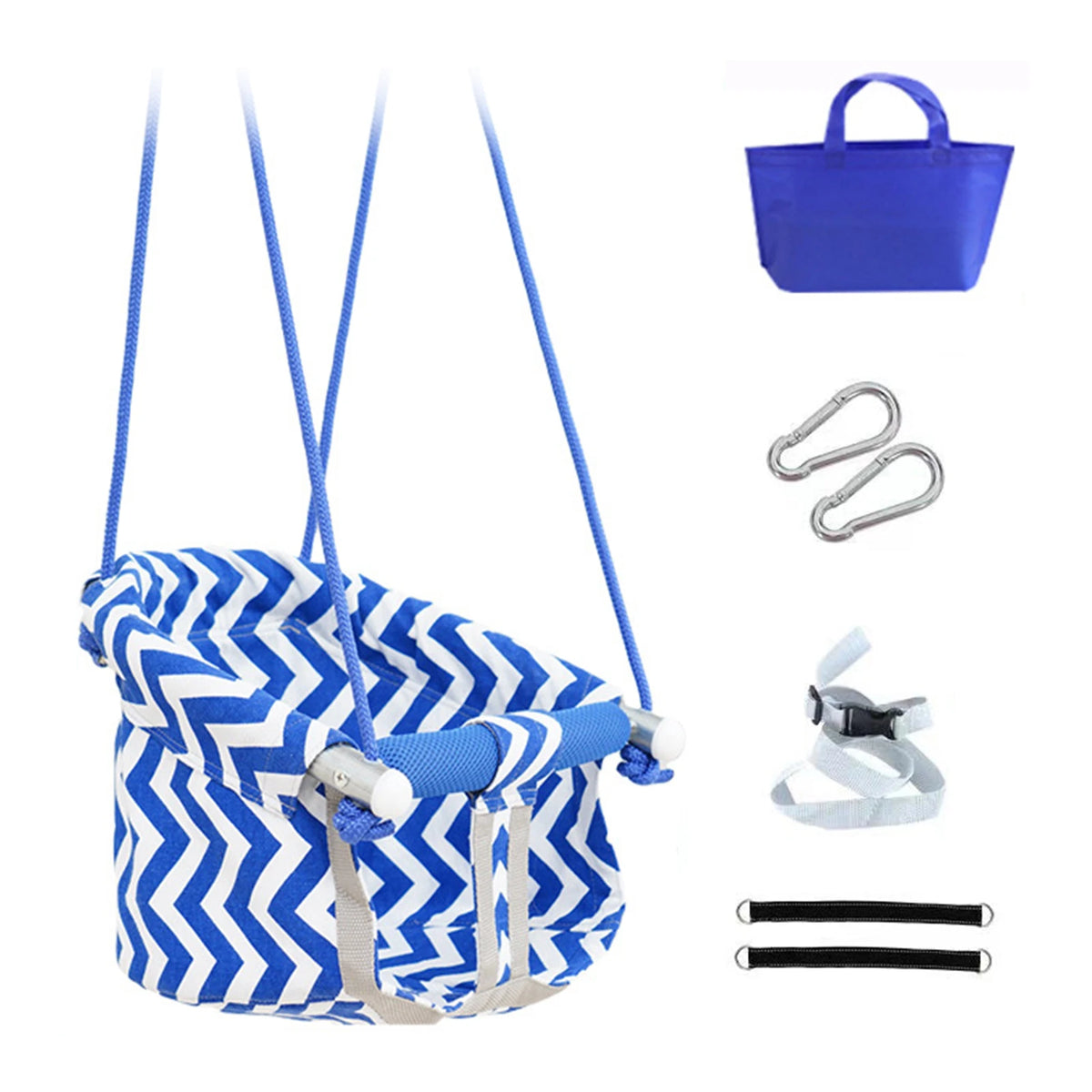 Children Hanging Swing Adjustable Strap Length High Back Full Bucket Swing Set Toddler Swing for Kids Indoor and Outdoor Use