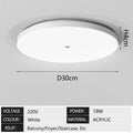 Lámpara de techo LED blanca con sensor de movimiento