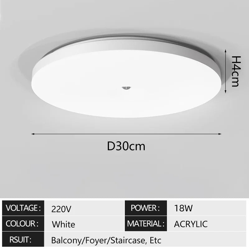 White LED Ceiling Light with Motion Sensor