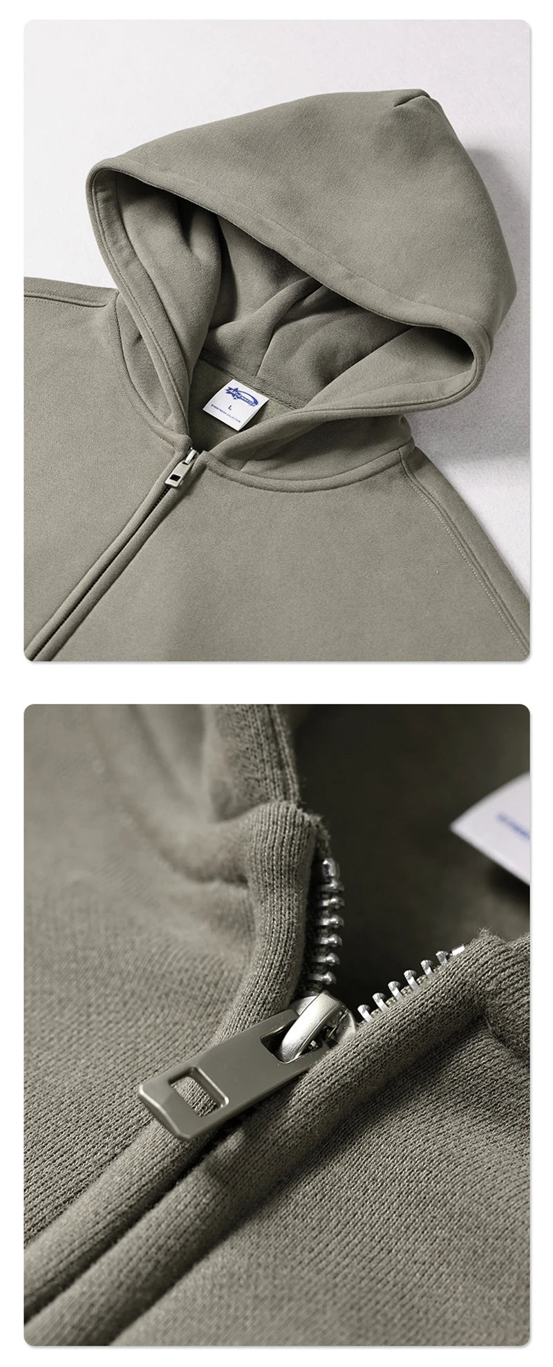 ZODF New Men Double Headed Zipper Fleece Hoodies Unisex Loose Basic Solid Warm Hooded Sweatshirts Coats For Winter HY0633 Padilla Innovations LLC