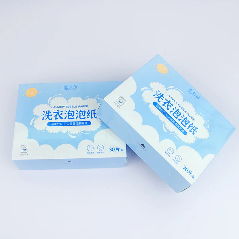 Eco-Friendly Disposable Laundry Soap Sheets - Super Concentrated, Fresh Scent for Underwear