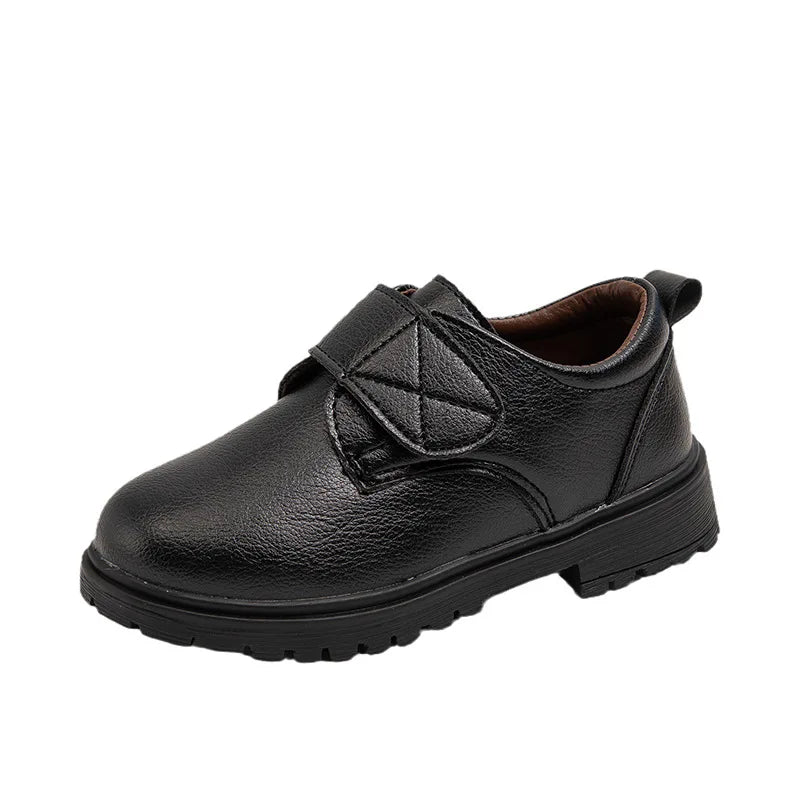Zapatos de vestir escolares de piel negros para niño