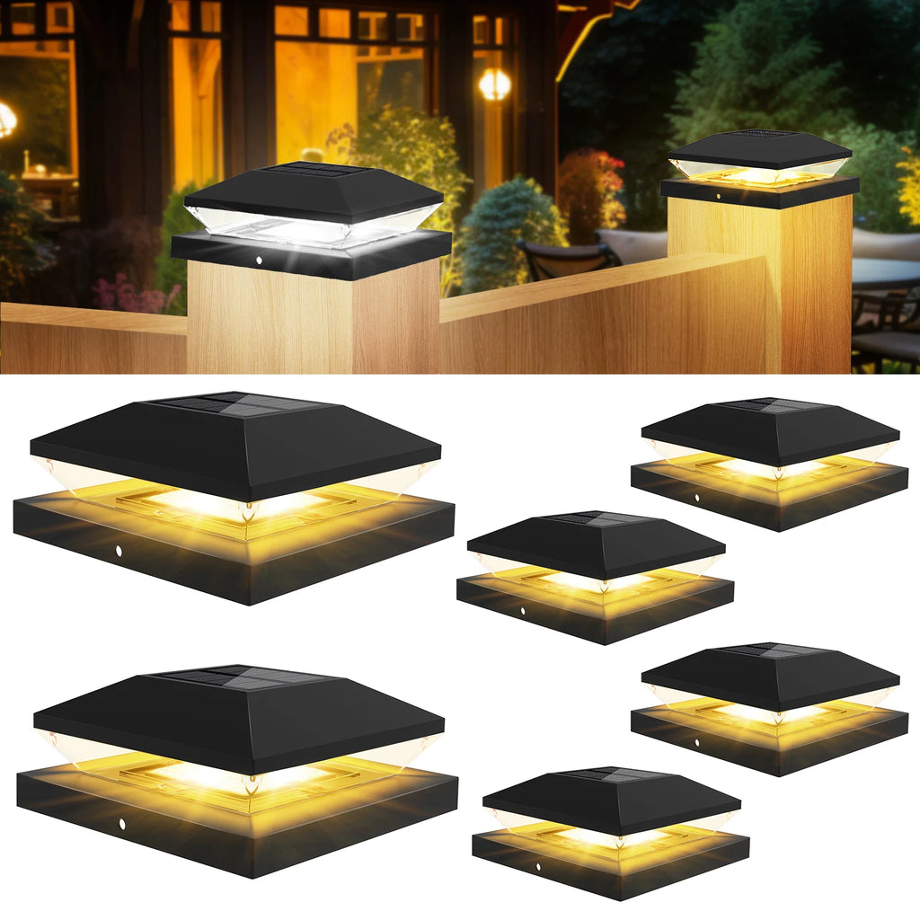 Solar LED Fence & Post Cap Lights – 1-Pack or 2-Pack